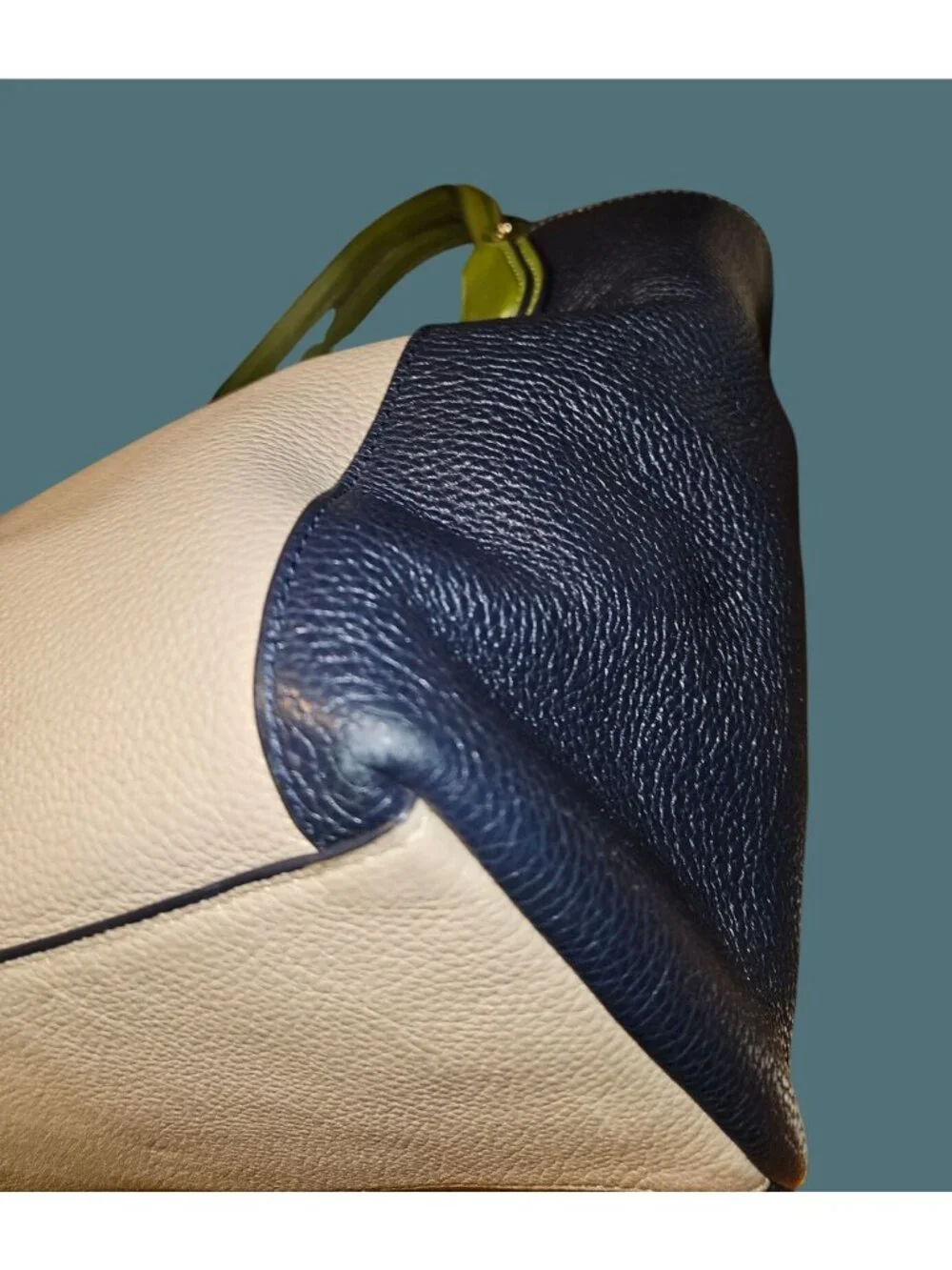 Coach Pebble Leather Soft Slouchy Colorblock Edie 28 Shoulder Bag -Missing Strap